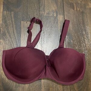 Bali 38DD 38 DD Burgundy Women's Bra Convertible Straps EUC